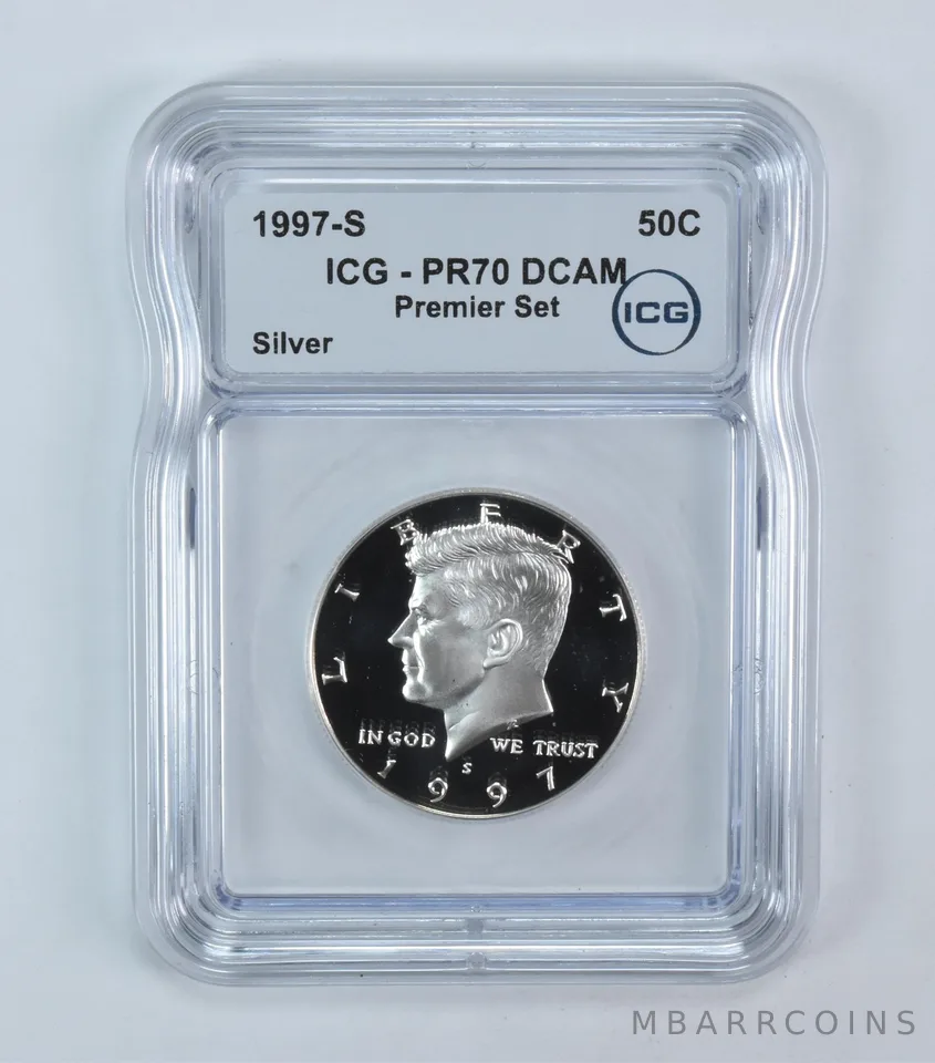 1997-S Kennedy Half Dollar Silver Premier Set PR70 DCAM ICG