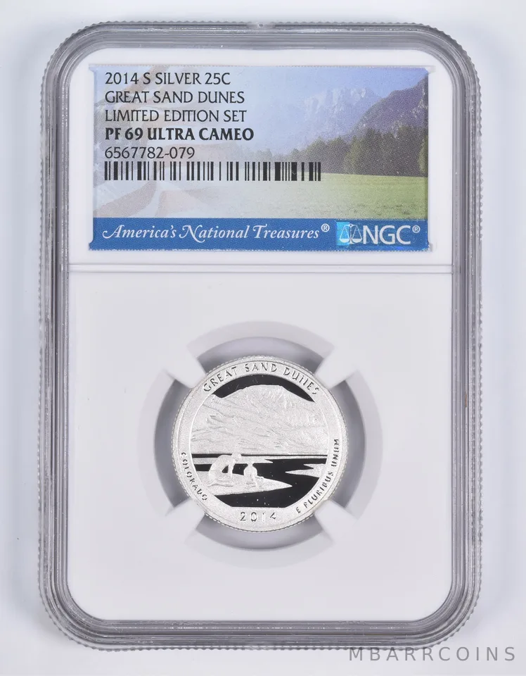 2014-S Silver PF69 ANT Great Sand Dunes Quarter Limited Edition NGC