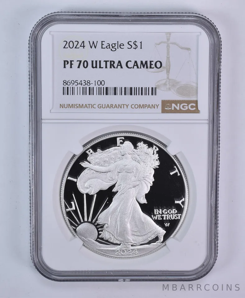 2024-W American Silver Eagle PF70 UCAM NGC Brown Label