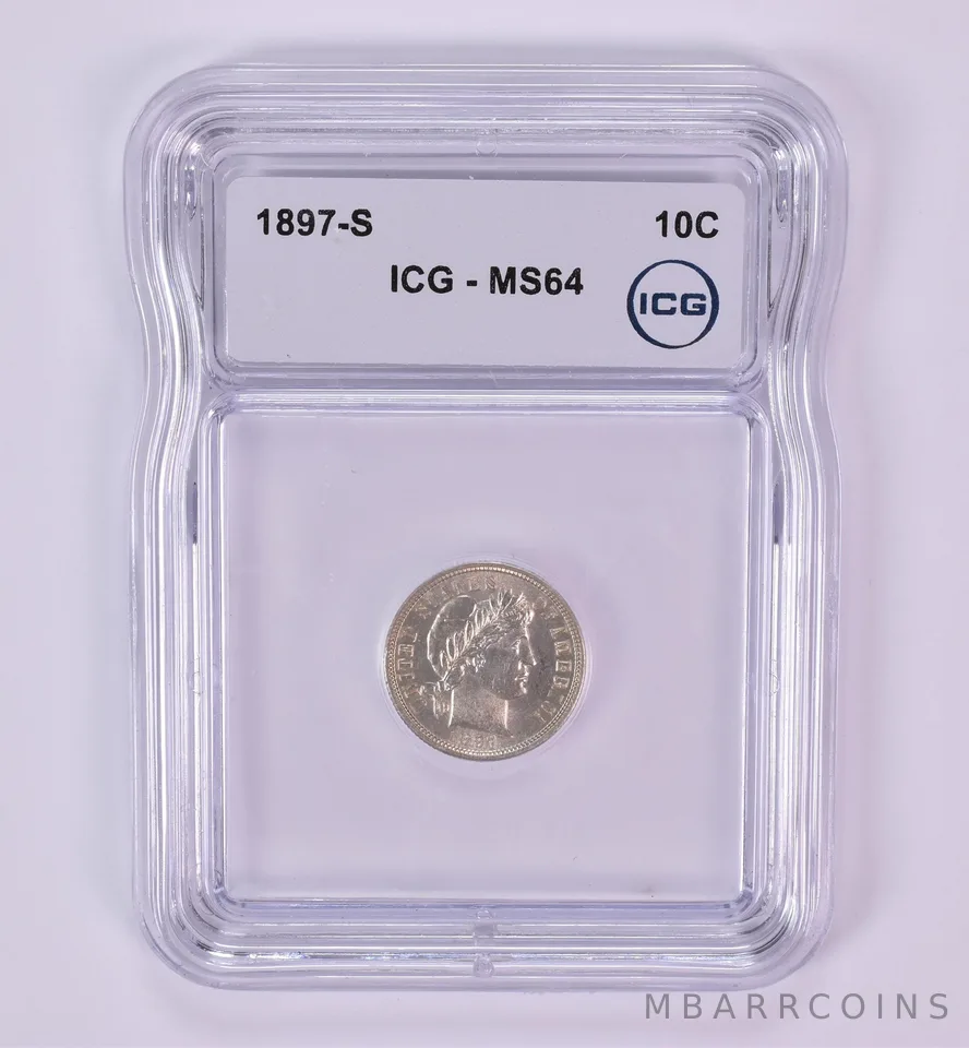1897-S Barber Dime MS64 ICG *1781