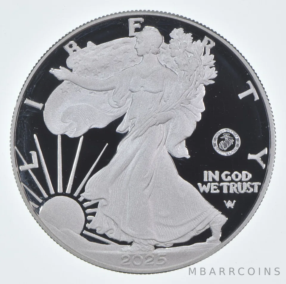 2025-P American Silver Eagle Marine Corps Privy Proof 1 Oz Silver