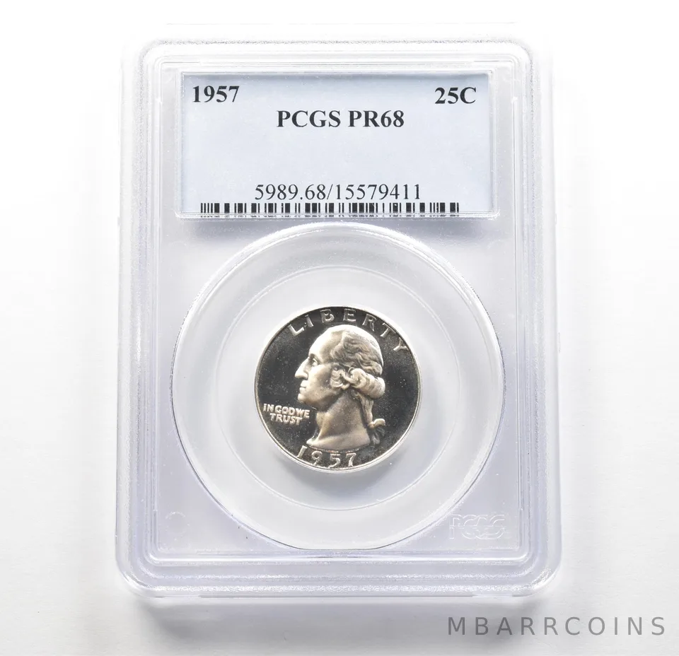1957 Washington Quarter PR68 PCGS PQ a6277