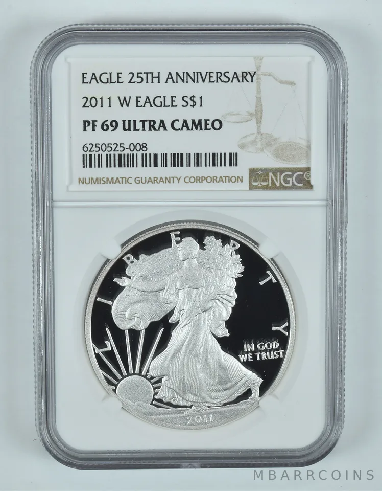 2011-W American Silver Eagle PF69 UCAM NGC Brown Label