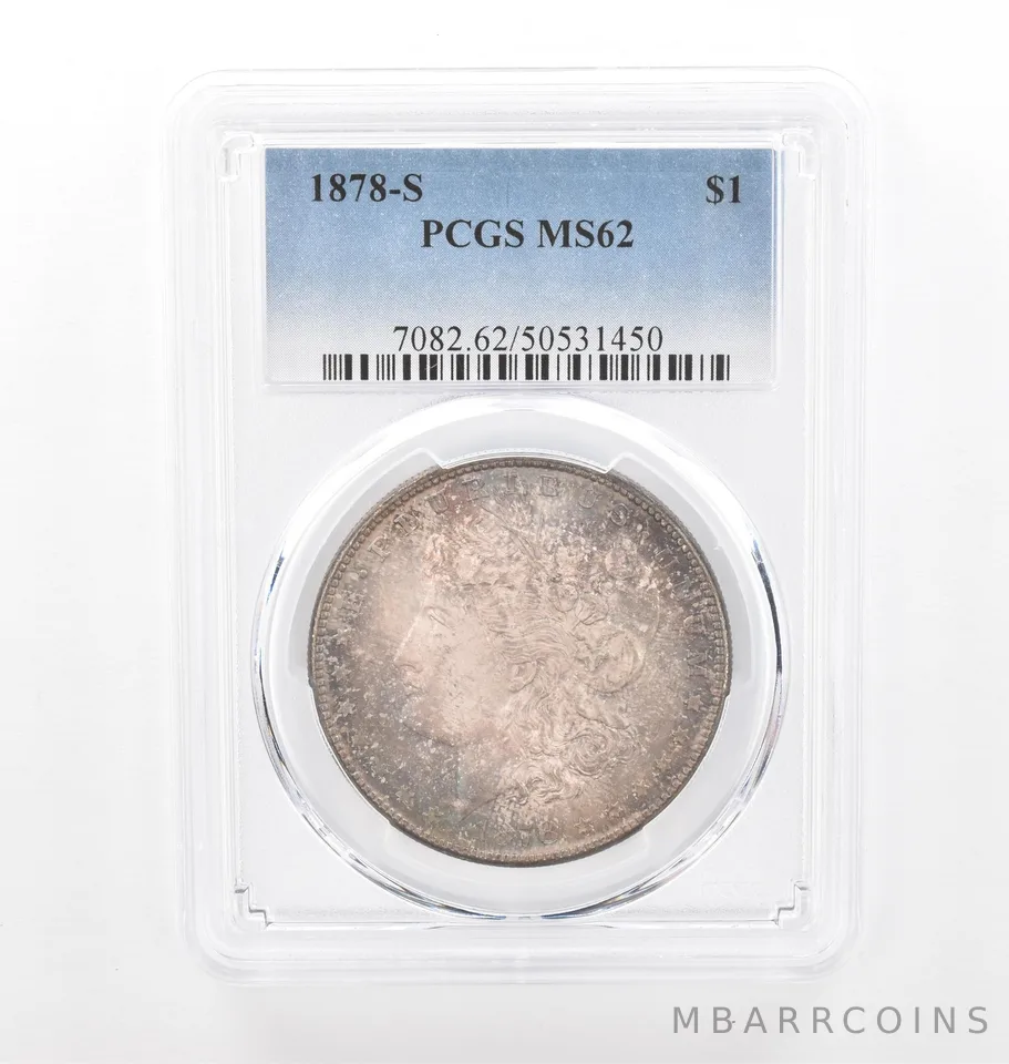 1878-S Morgan Silver Dollar MS62 PCGS Beautiful Tone *2069