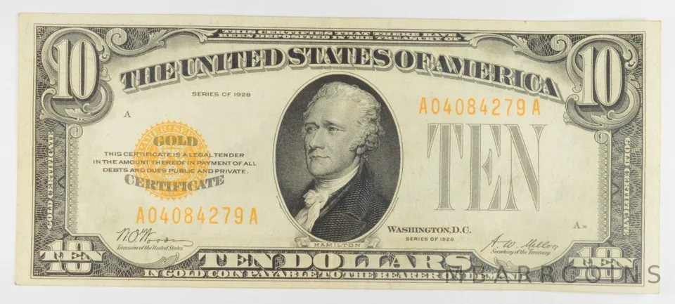 1928 $10 United States Gold Certificate *1111