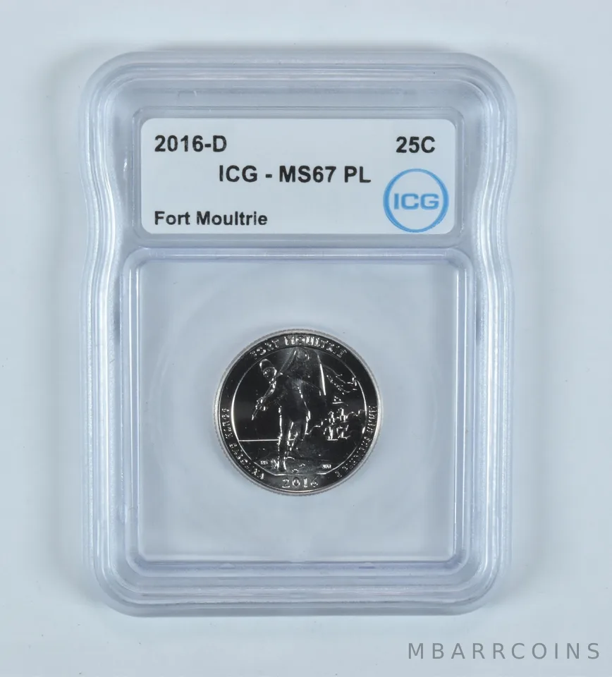 2016-D Washington Quarter ATB Fort Moultrie MS67 PL ICG