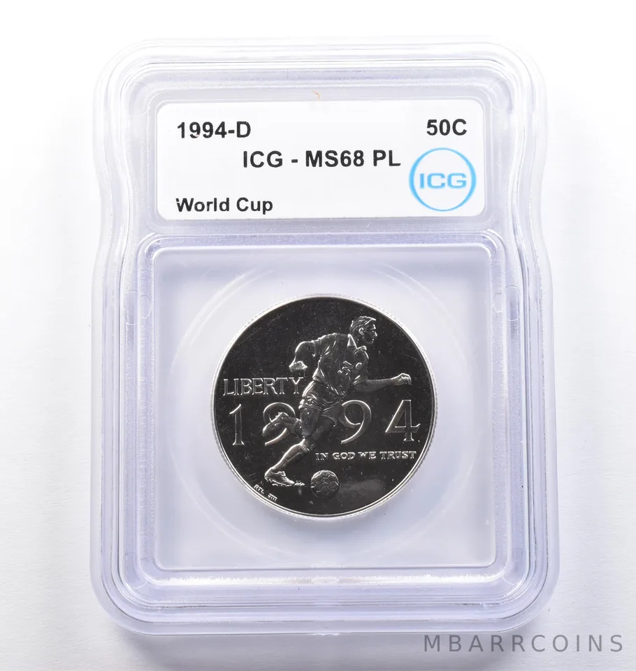 1994-D World Cup Commemorative Half Dollar MS68 PL ICG a2516
