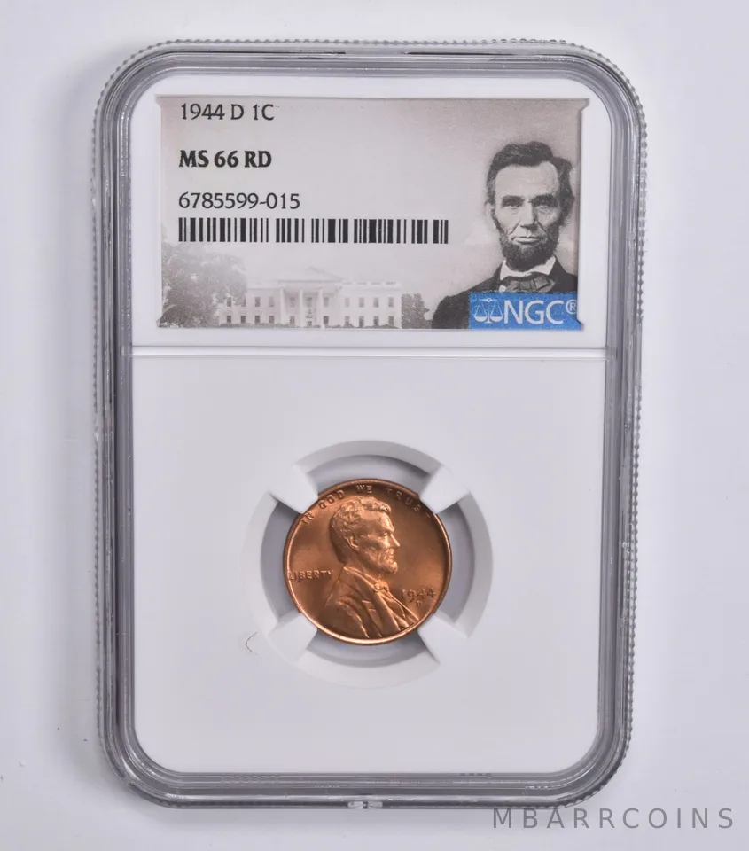 1944-D Lincoln Wheat Cent MS66 RD NGC Special Lbl