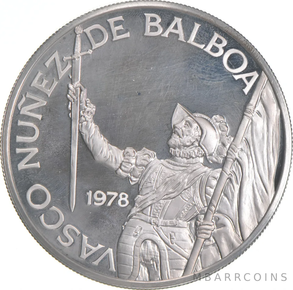 1978 Panama 20 Balboas Proof - 925 Sterling Silver - 129.59 Grams