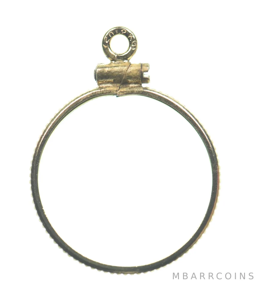 12k 0.6 Gram Gold Filled 15.5mm Coin Bezel Pendant Frame Edge *4925