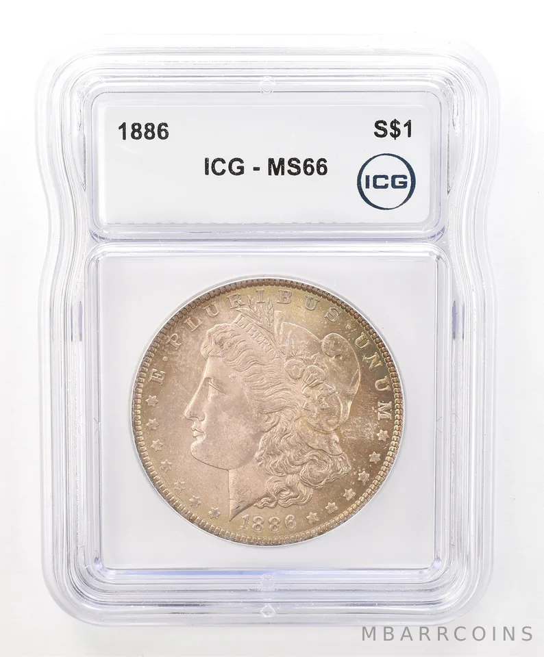 1886 Morgan Silver Dollar MS66 ICG Beautiful Tone a6587