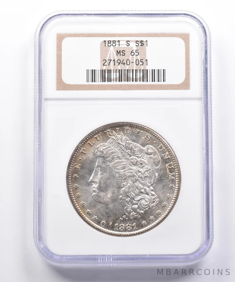 MS65 1881-S Morgan Silver Dollar NGC *3561