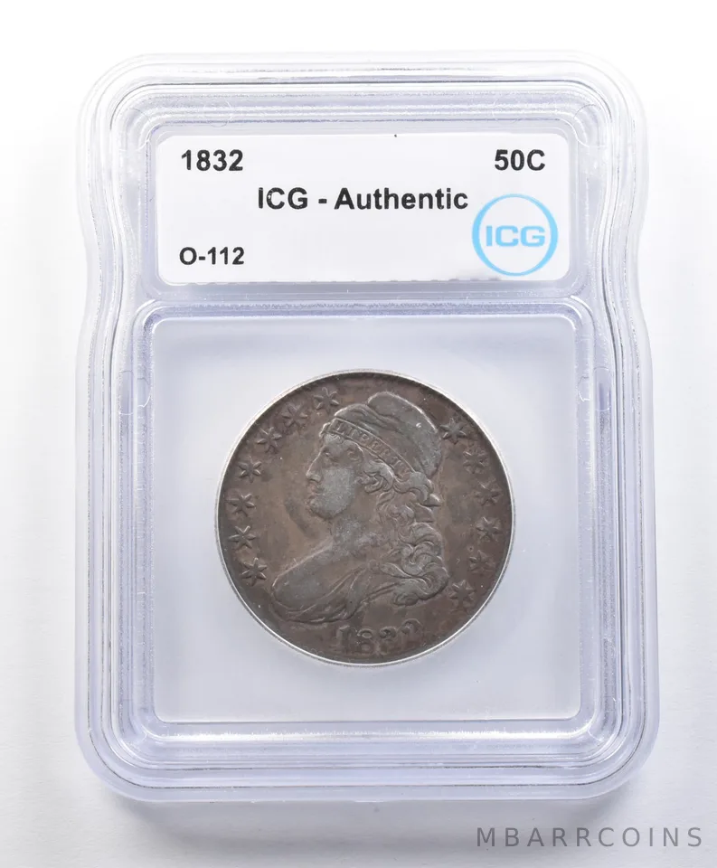 1832 Capped Bust Half Dollar O-112 Authentic ICG *3126