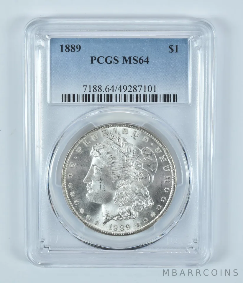 1889 Morgan Silver Dollar MS64 PCGS Blue Label