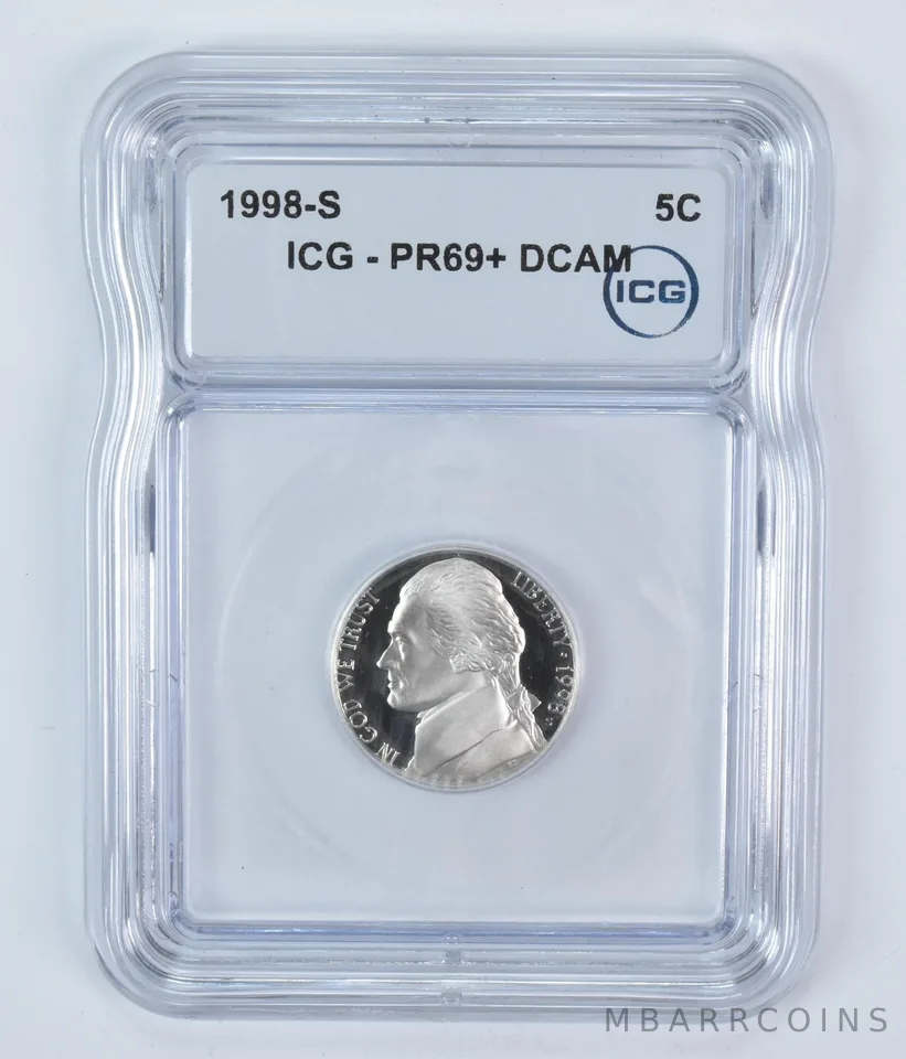 1998-S Jefferson Nickel PR69+ DCAM ICG