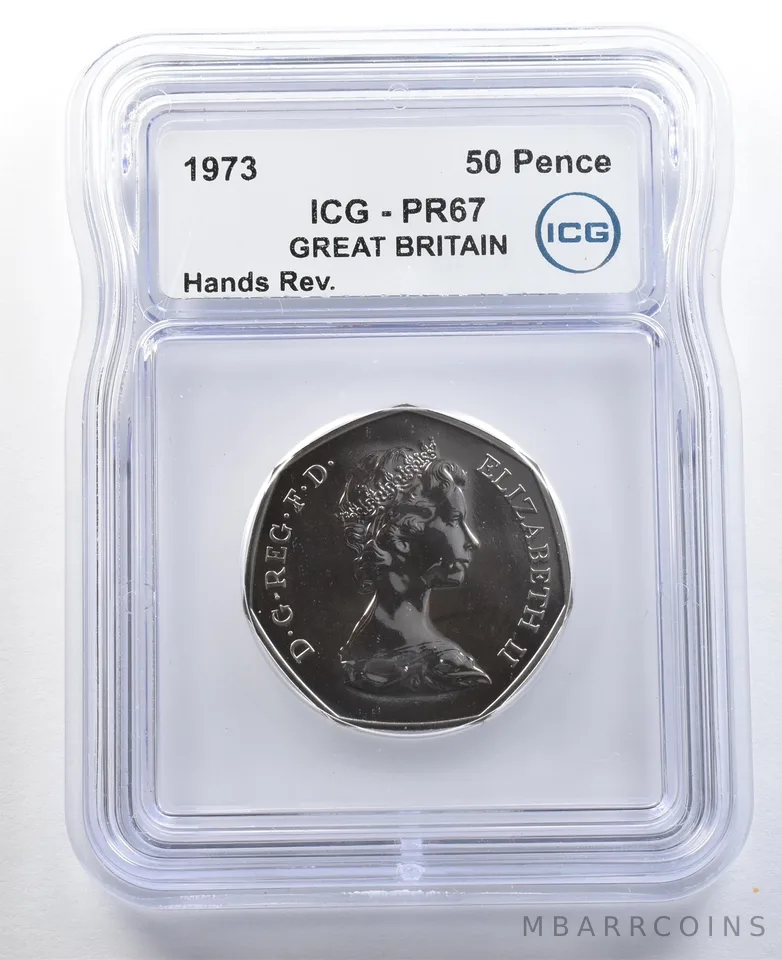 1973 Great Britain 50 Pence Hands Reverse PR67 ICG *3288