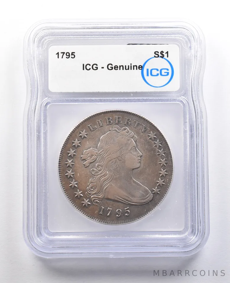 1795 Draped Bust Silver Dollar Genuine ICG a1026