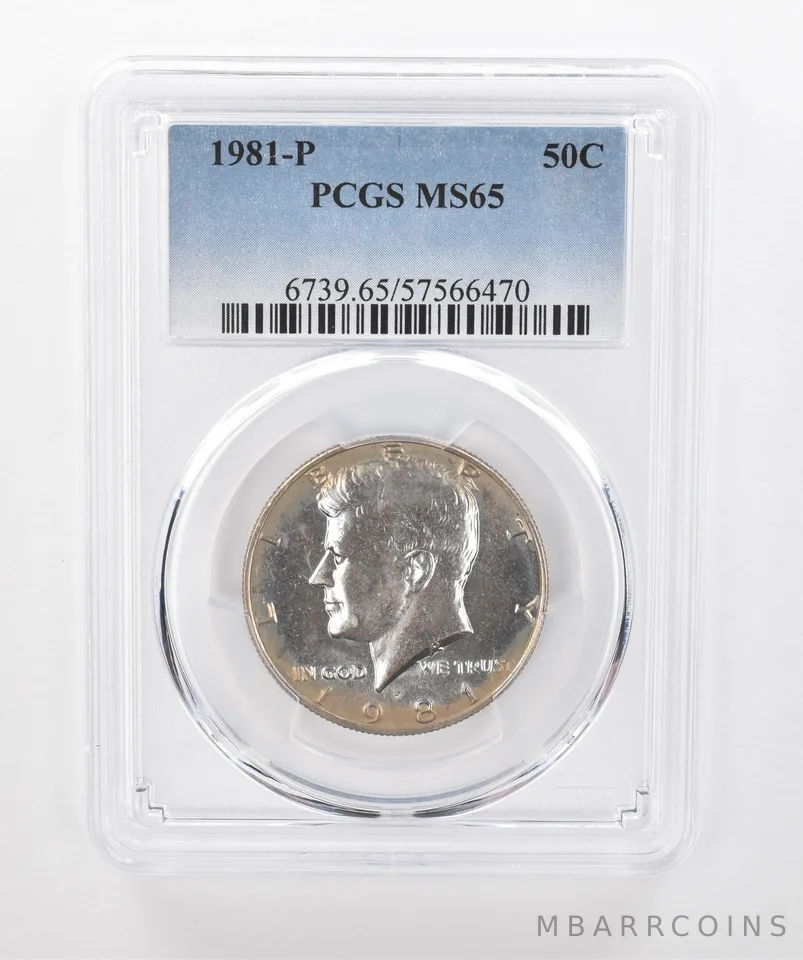 1981-P Kennedy Half Dollar MS65 PCGS Beautiful Tone *1353