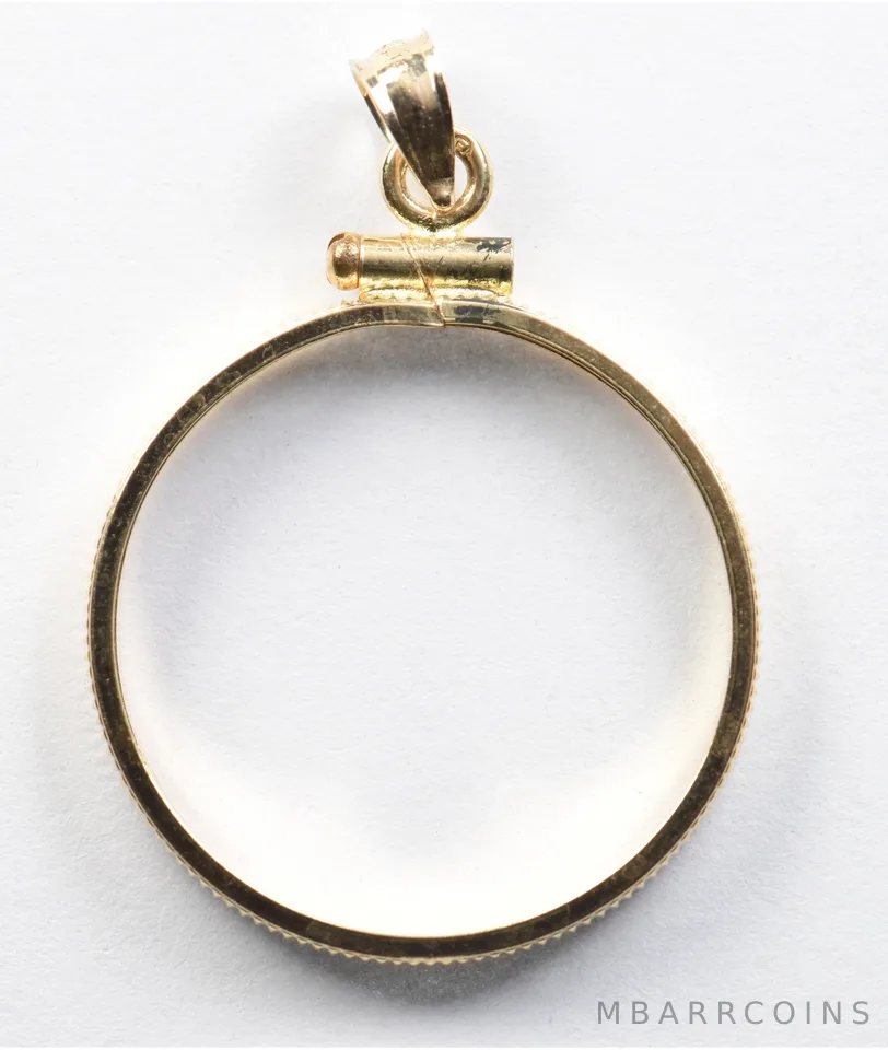 14kt Gold Coin Bezel 2 Rand 22.02mm 1.1g South Africa *9658