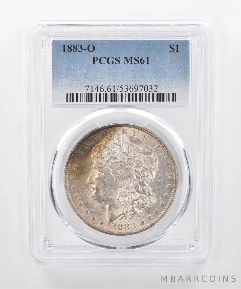 1883-O Morgan Silver Dollar MS61 PCGS Peripheral Tone *1494