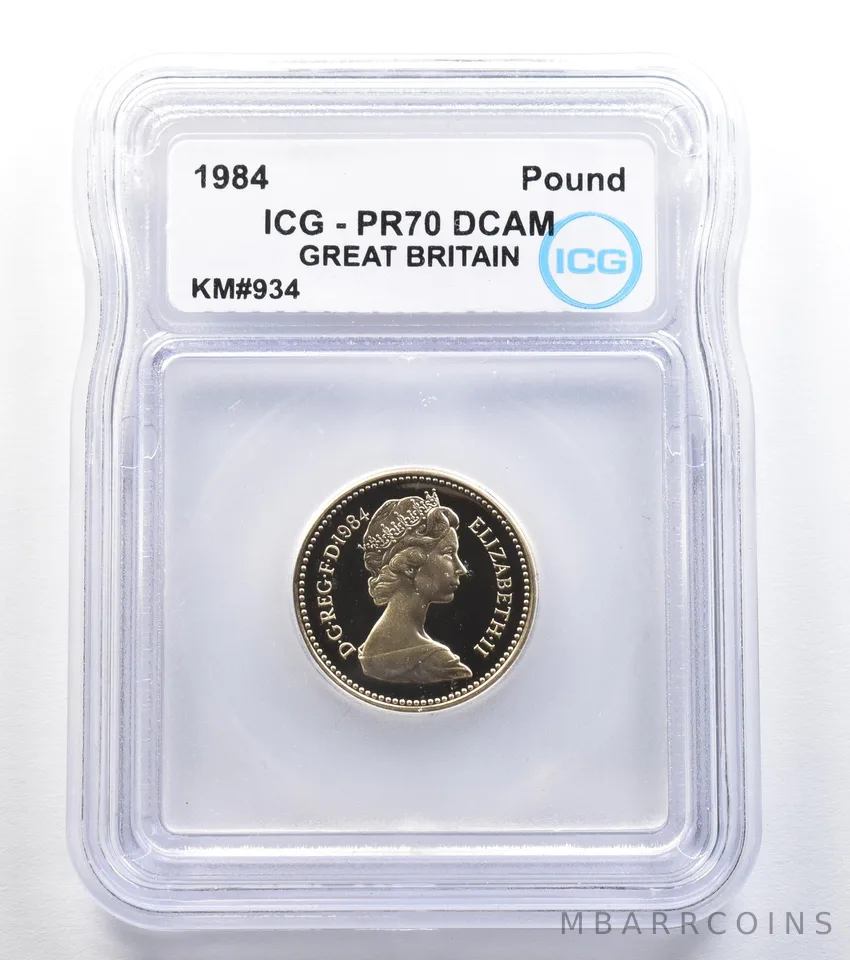 1984 Great Britain Pound KM#934 PR70 DCAM ICG *7842