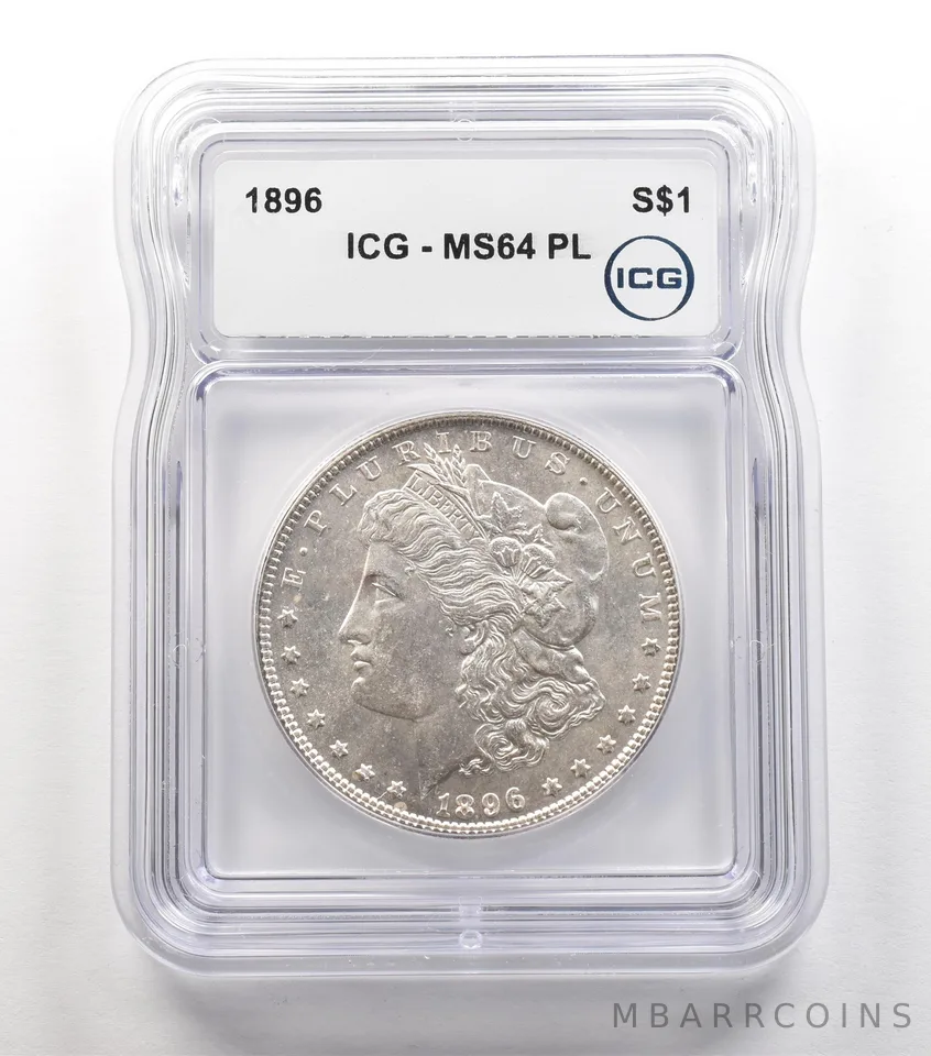 1896 Morgan Silver Dollar MS64 PL ICG *6730