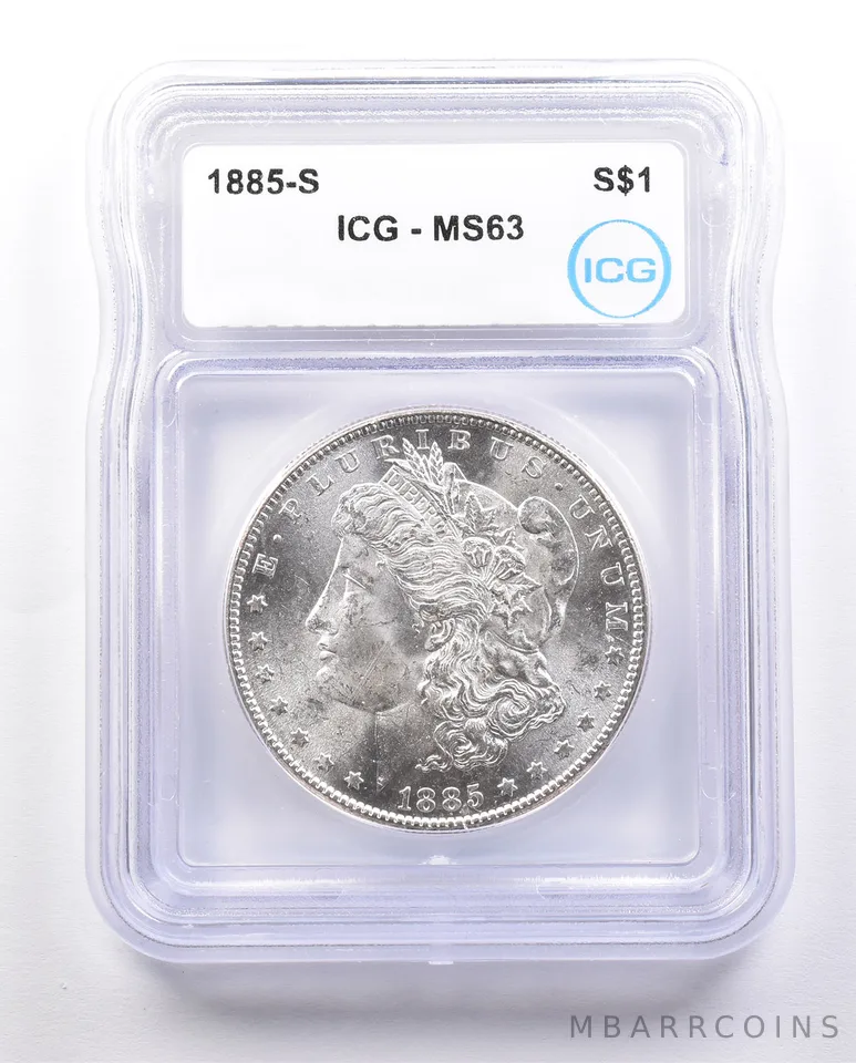 1885-S Morgan Silver Dollar MS63 ICG *2411