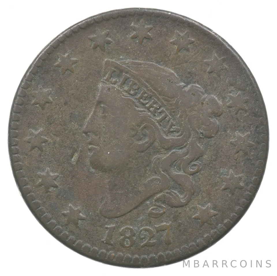 1827 Liberty Matron Head Large Cent *7078