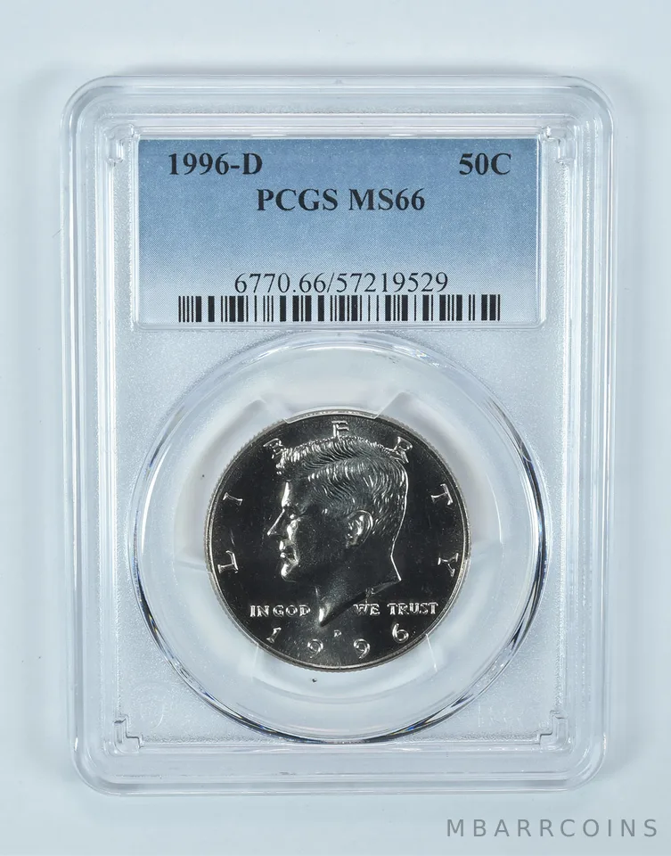 1996-D Kennedy Half Dollar MS66 PCGS Blue Label