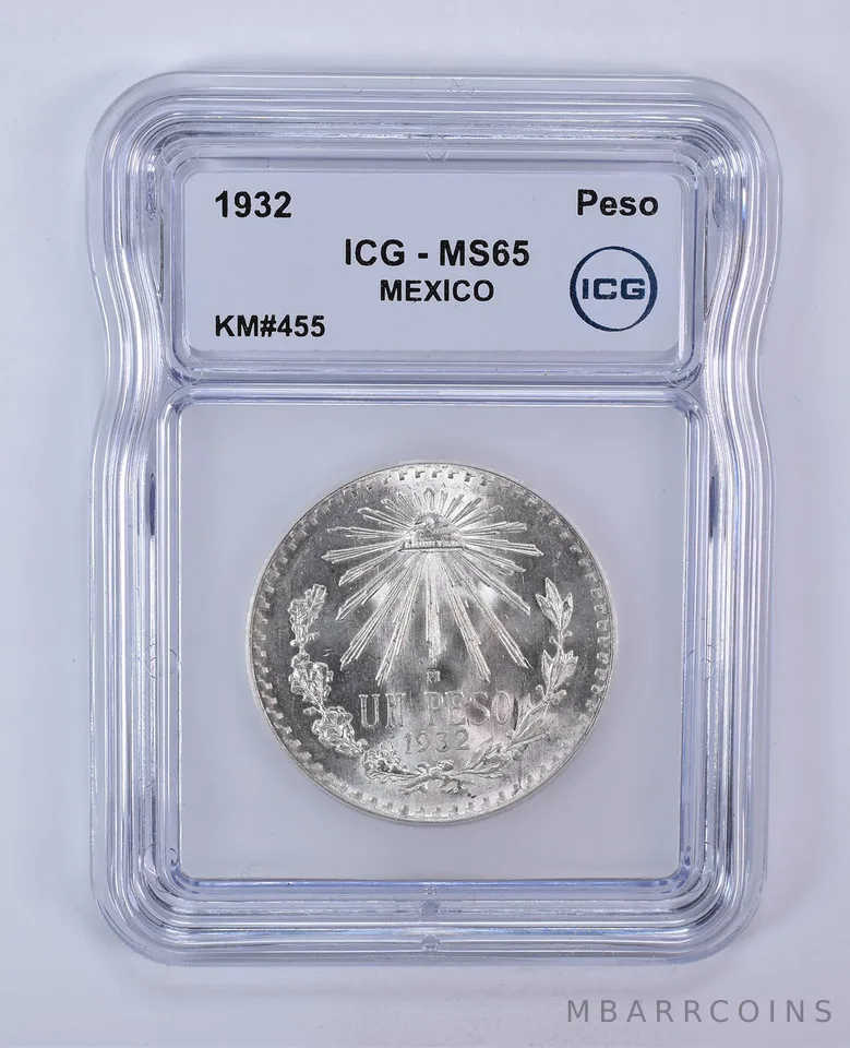 1932 Mexico Peso KM#455 MS65 ICG