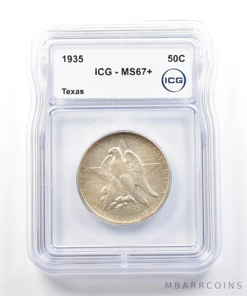 1935 Texas Commemorative Half Dollar MS67+ ICG *3245