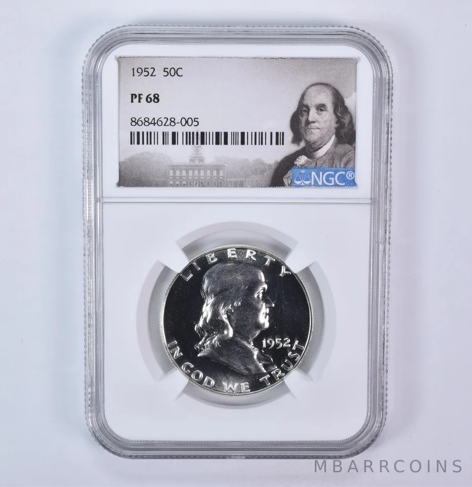 1952 Franklin Half Dollar PF68 NGC Special Label