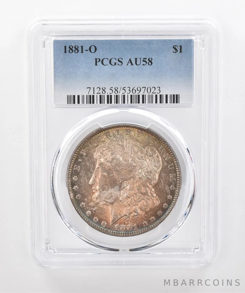 1881-O Morgan Silver Dollar AU58 PCGS Beautiful Tone *1492