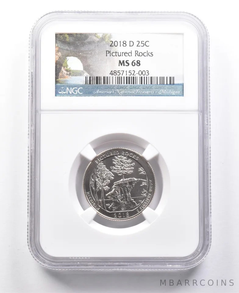 2018-D Washington Quarter Pictured Rocks MS68 NGC *7692