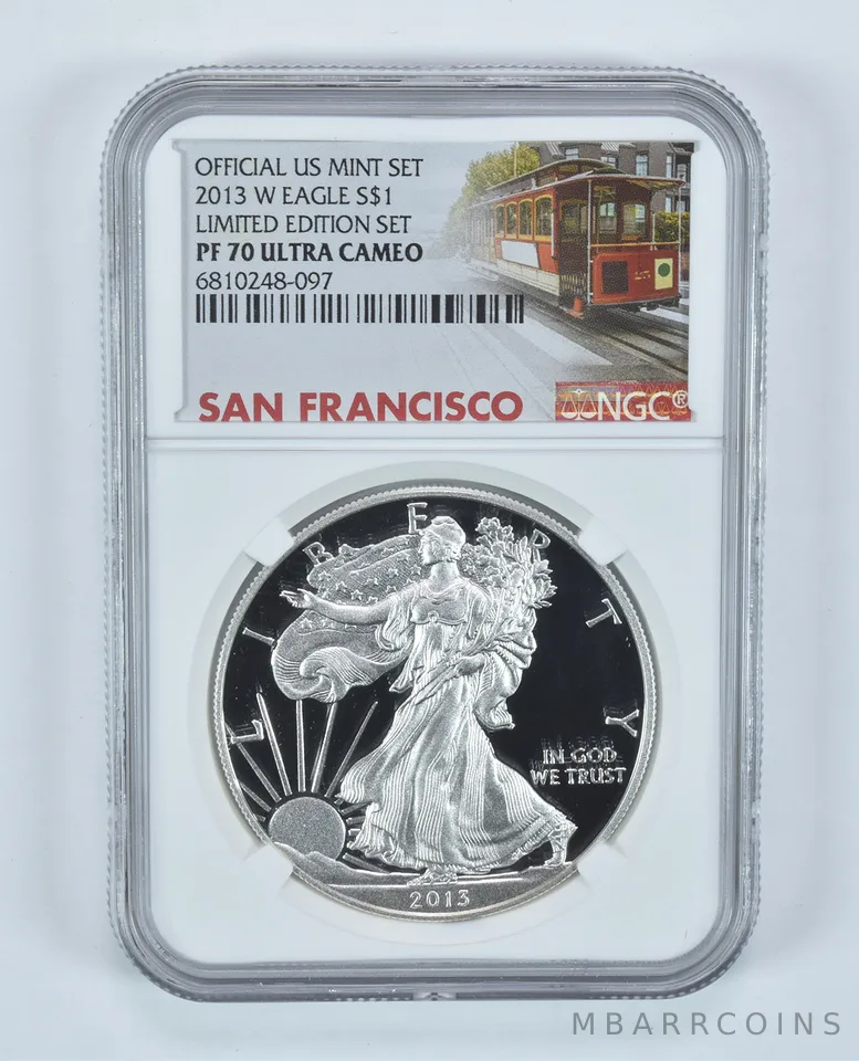 2013-W American Silver Eagle Limited Edition Set PF70 UCAM NGC SF Label