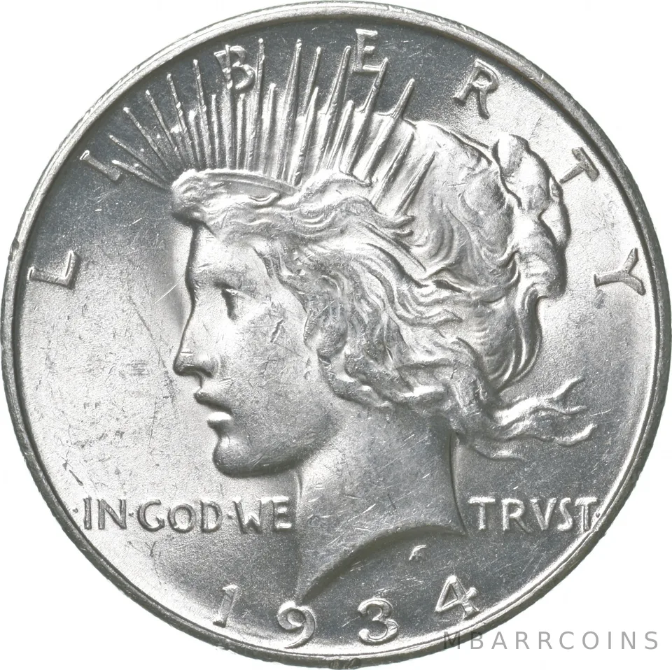 1934-D Peace Silver Dollar a3099