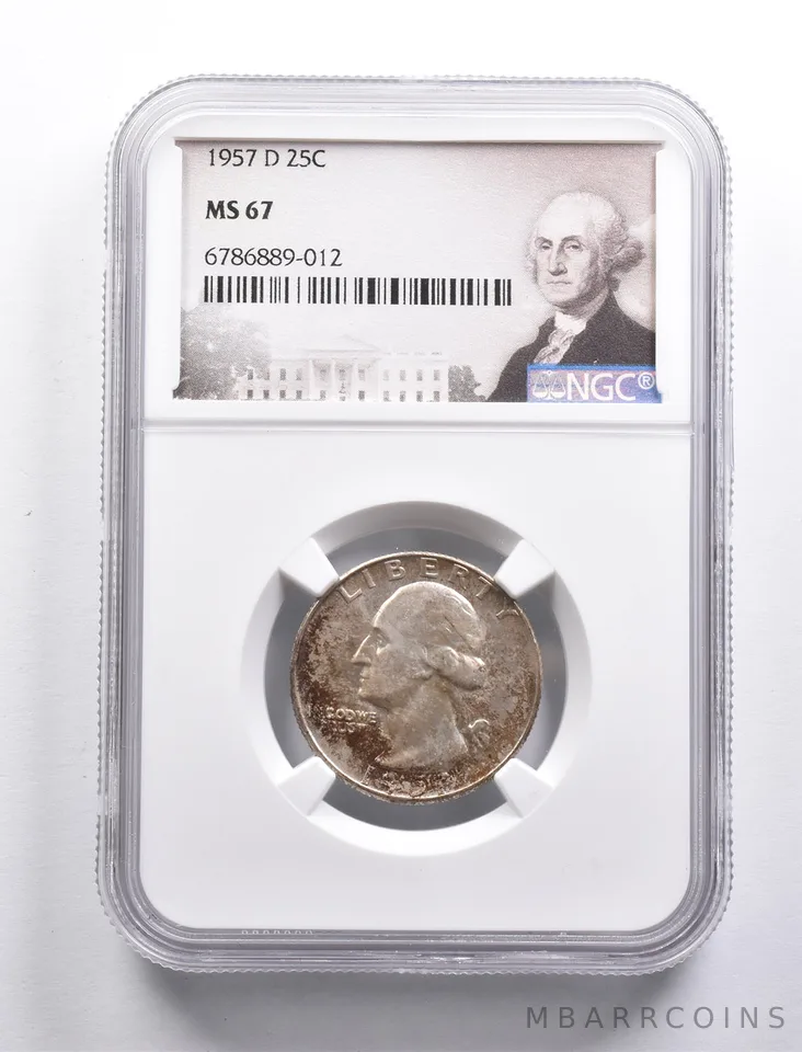 MS67 1957-D Washington Quarter NGC *4828