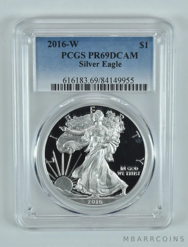 2016-W American Silver Eagle PR69 DCAM PCGS Blue Label