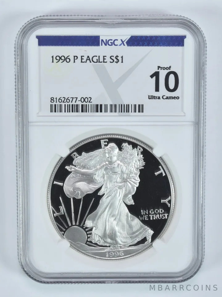 1996-P American Silver Eagle Proof 10 UCAM NGC X NGCX