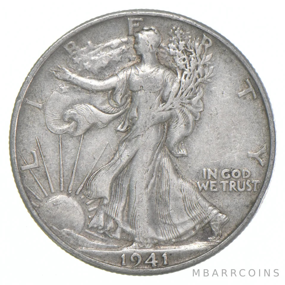 1941-D XF Walking Liberty Half Dollar 90% Silver