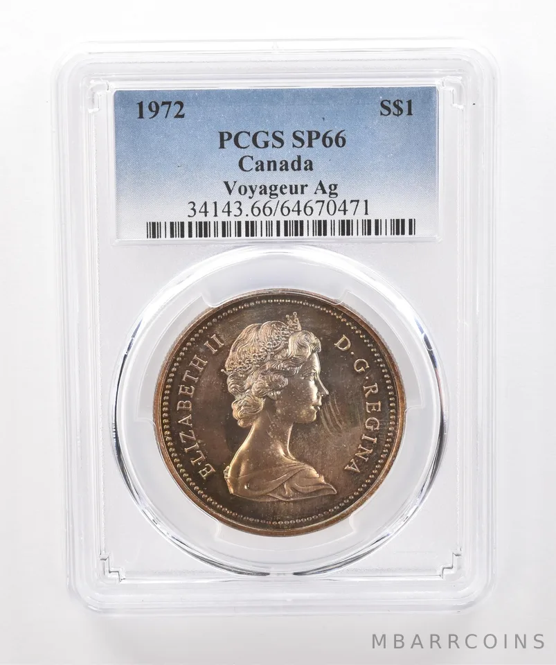 1972 Canada 1 Dollar Silver Voyageur SP66 PCGS Beautiful Tone *1931