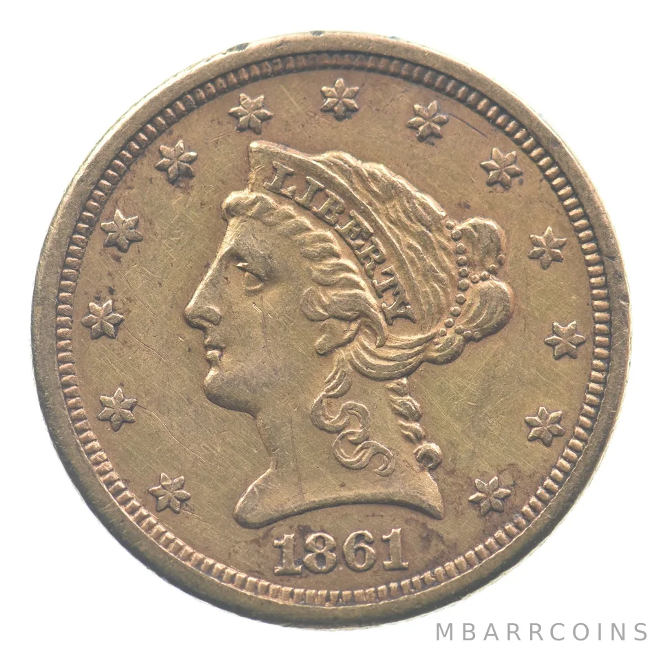 1861 $2.50 Liberty Head Gold Quarter Eagle *2318