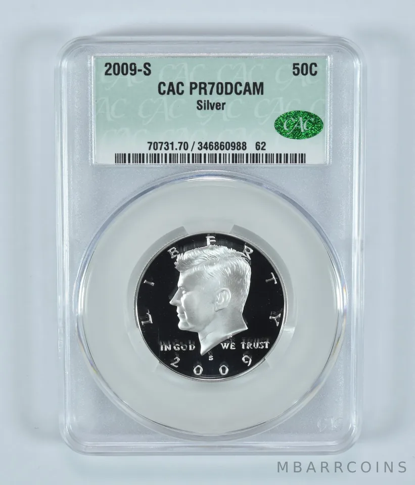 2009-S Kennedy Half Dollar Silver PR70 DCAM CAC CACg