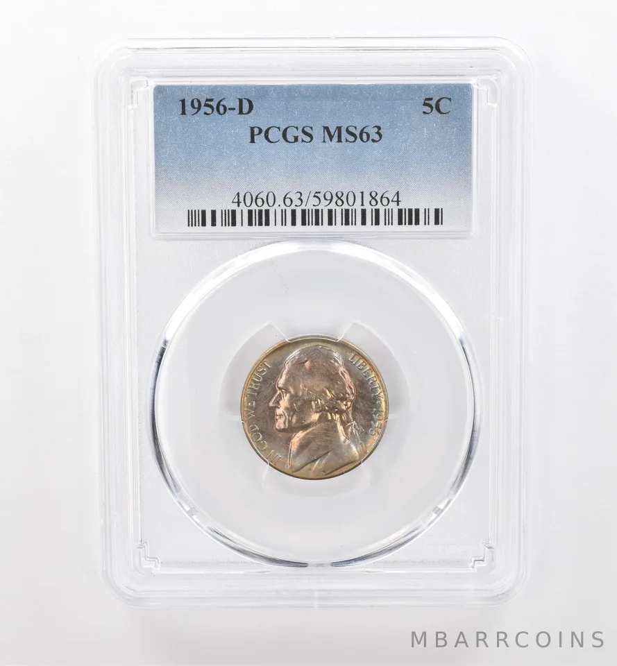 1956-D Jefferson Nickel MS63 PCGS Beautiful Tone *1798