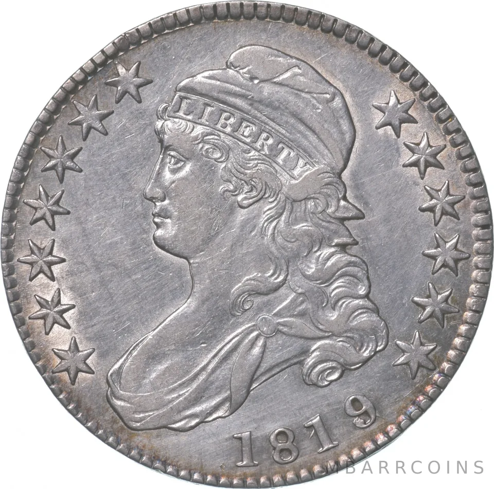 1819/8 Capped Bust Half Dollar O-103 Large 9 *8318