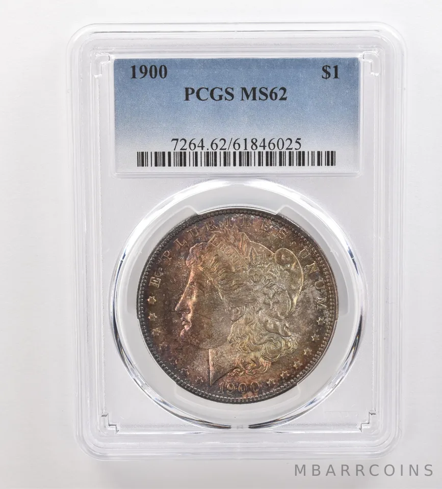 1900 Morgan Silver Dollar MS62 PCGS Beautiful Tone *3216