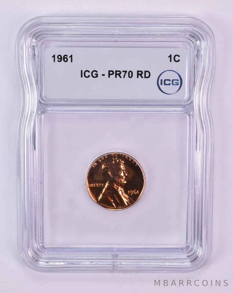 1961 Lincoln Memorial Cent PR70 RD ICG