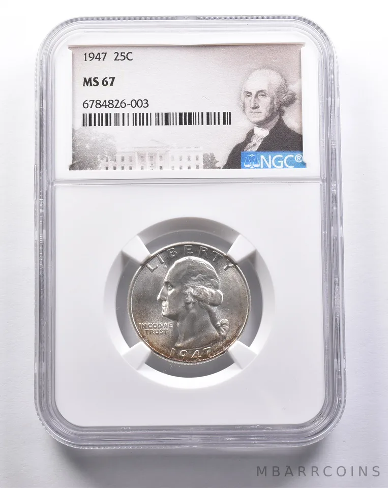 MS67 1947 Washington Quarter NGC *3328