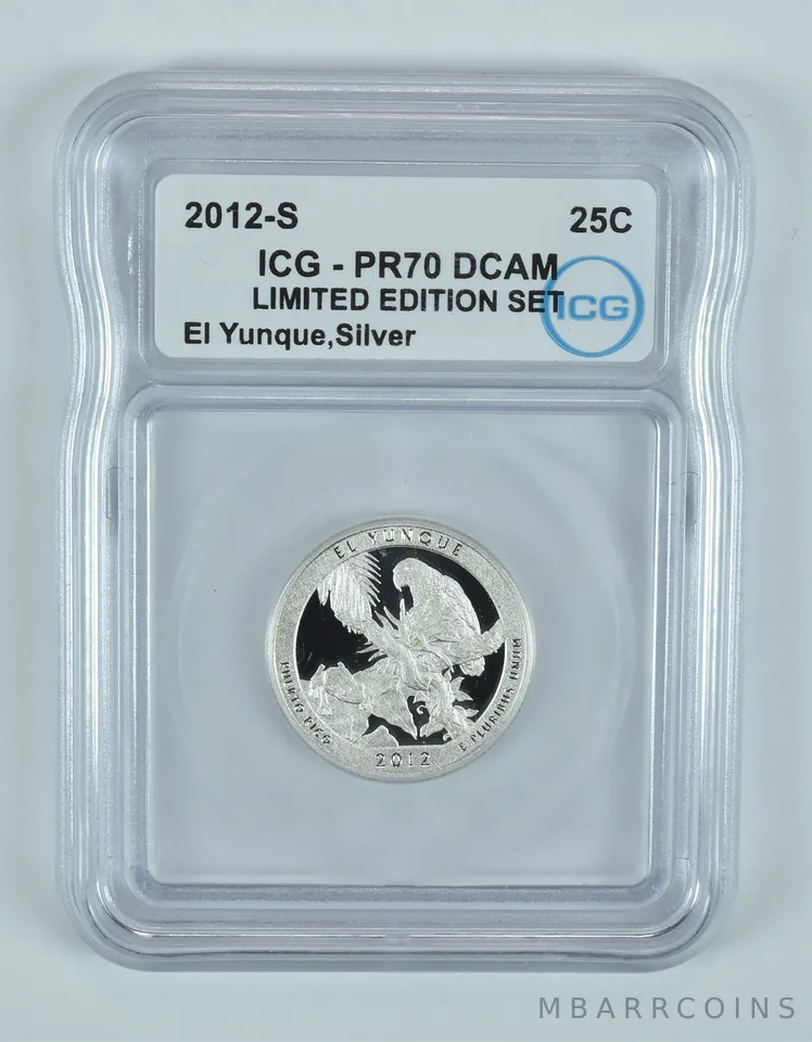 2012-S Washington Quarter Silver ATB El Yunque Limited Edition Set PR70 DCAM ICG