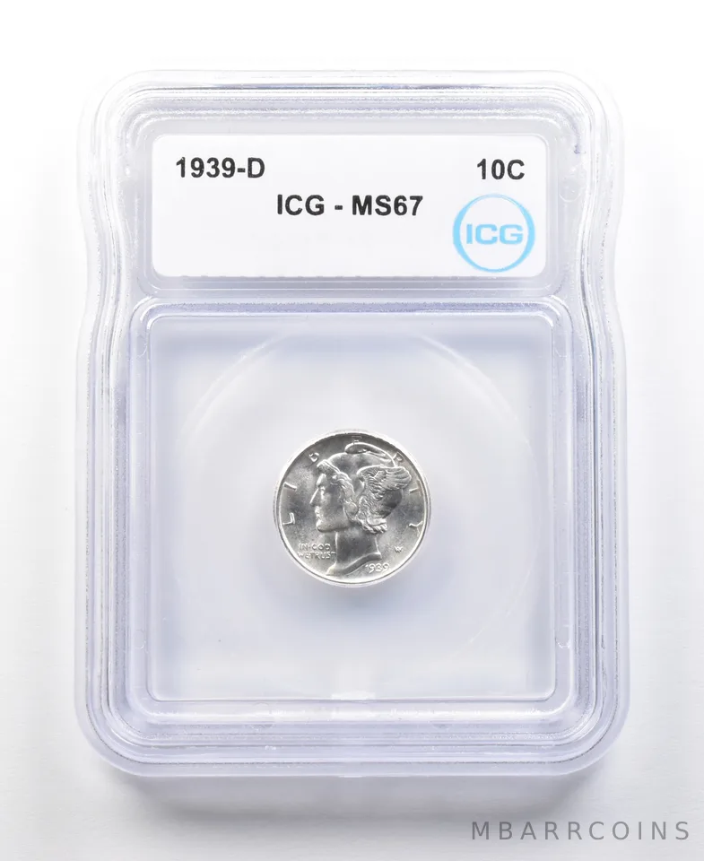 1939-D Mercury Dime MS67 ICG *4497